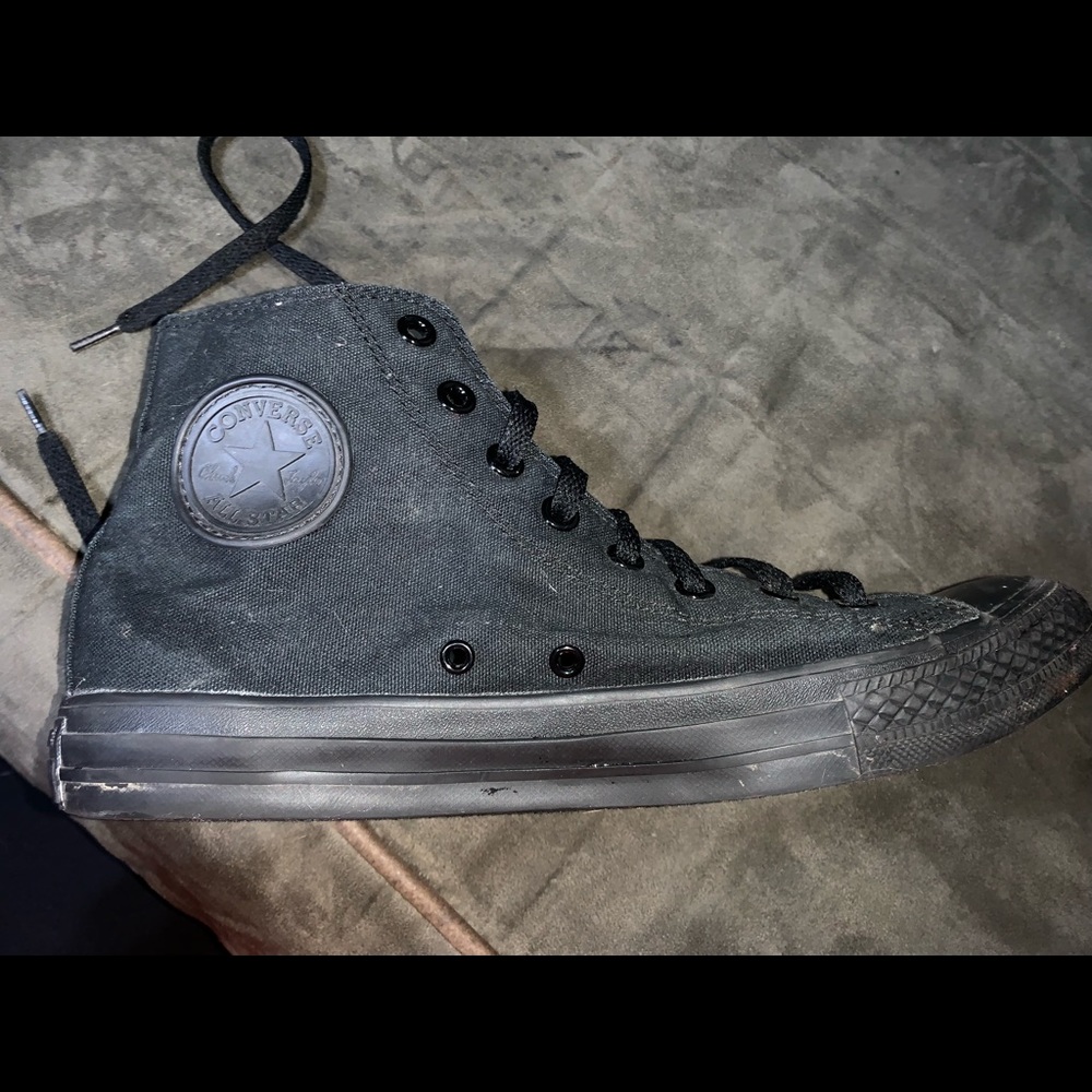 All Black Converse High Tops